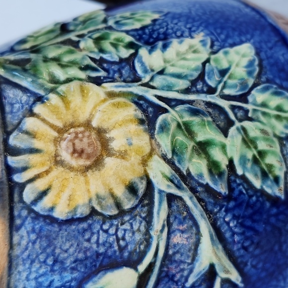 ANTIQUE GRIFFEN, SMITH & HILL AMERICAN MAJOLICA PITCHER/JUG - Picture 2 of 12